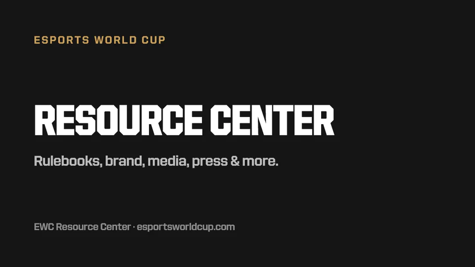 Official Esports World Cup Resource Center graphic