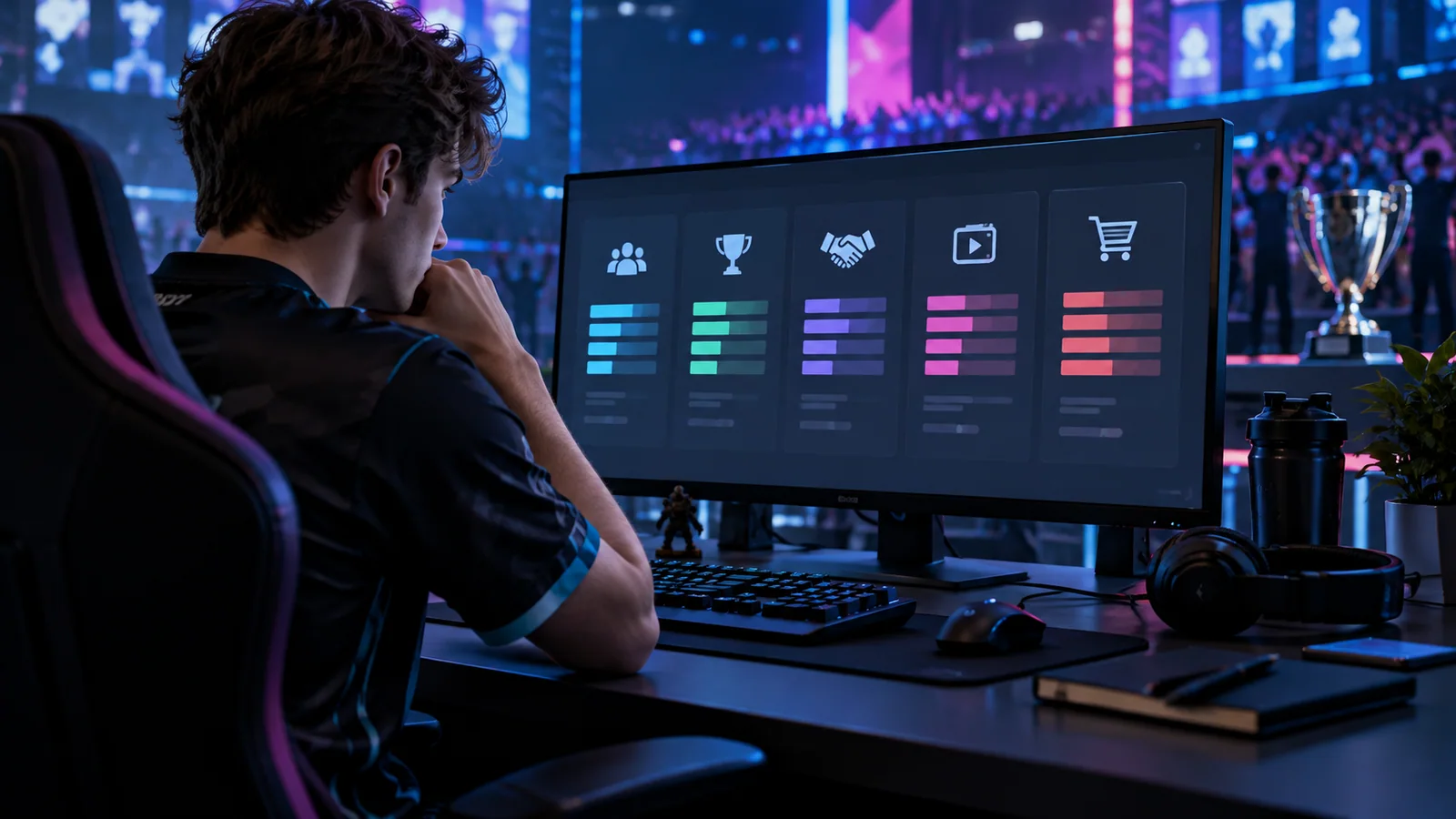 An esports professional reviews distinct salary, prize, sponsor, streaming, and cost streams.